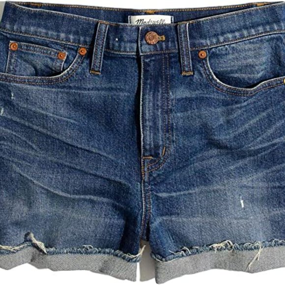 Madewell High Rise Cuffed Denim Shorts Sz 23 - Picture 4 of 4